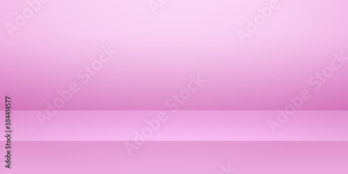 Pink empty studio room, product background, template mock up for display