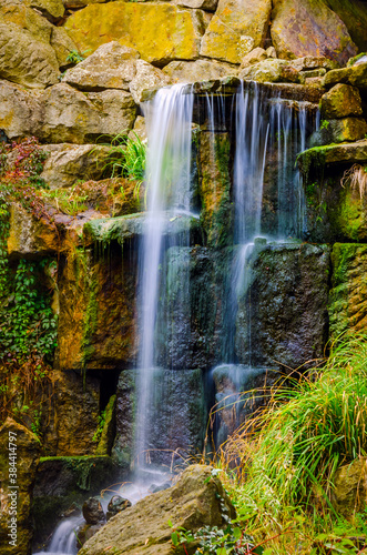 Prague  The Czech Republic  Waterfalls in the Kinsk   garden