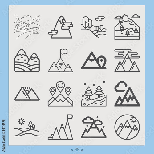 Simple set of quo related lineal icons.