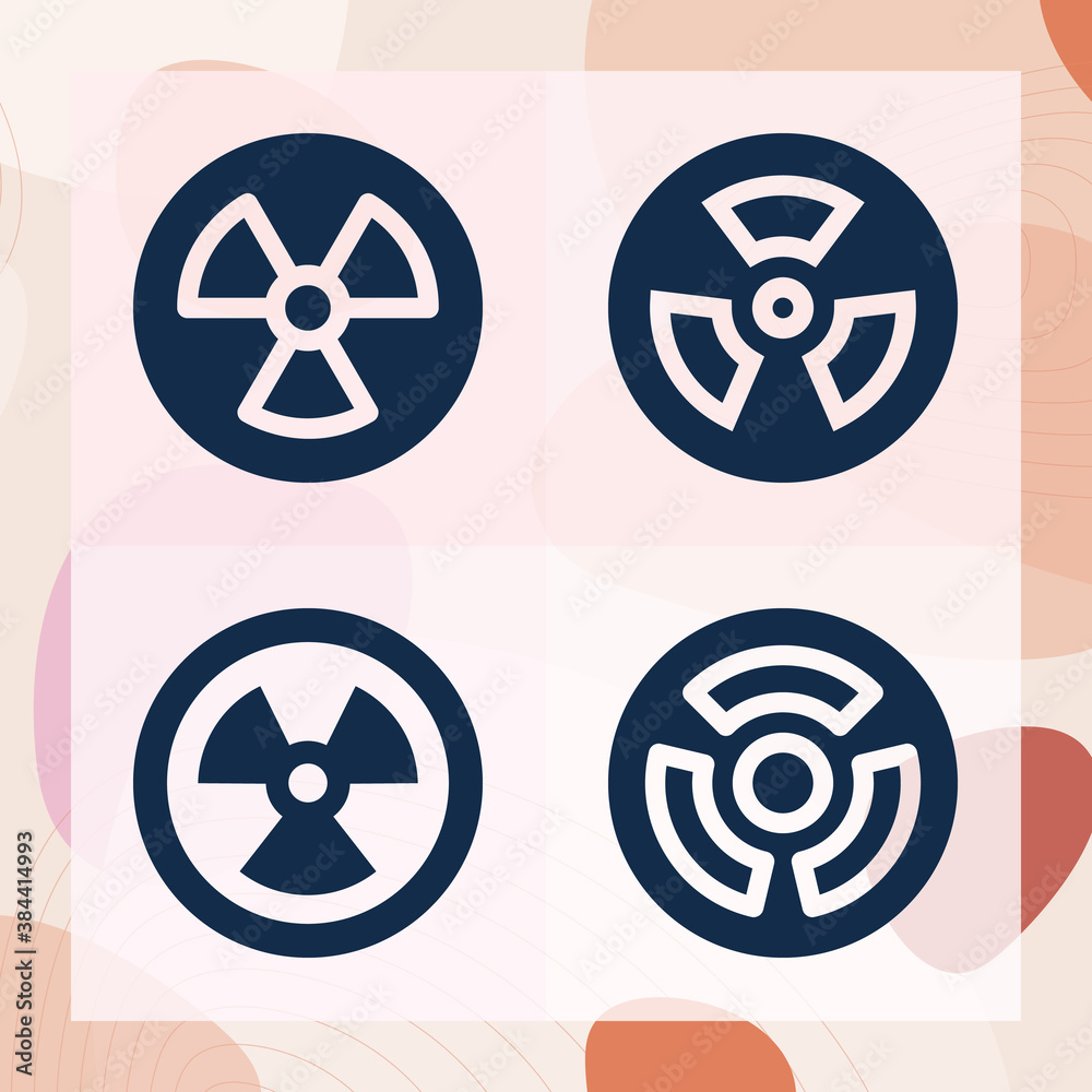 Simple set of beta related filled icons Simple set of beta related filled icons