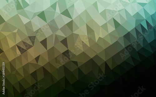 Dark Green vector abstract polygonal layout.