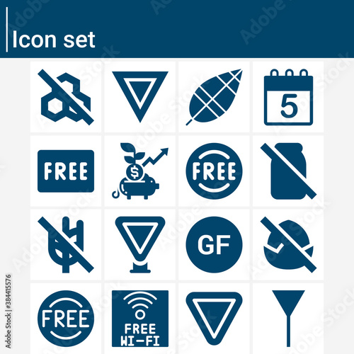 Simple set of forgive related filled icons.