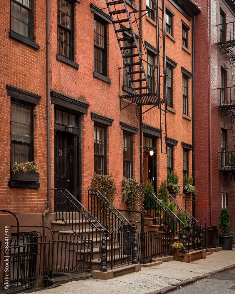 Fototapeta premium Houses on Gay Street in the West Village, Manhattan, New York City