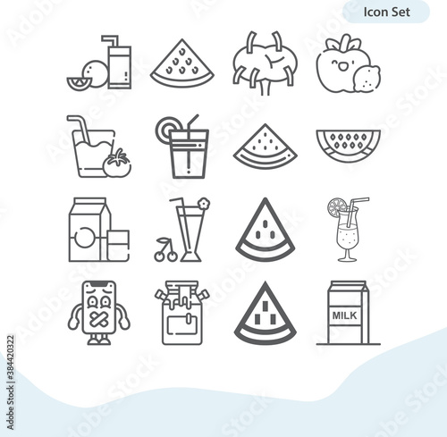 Simple set of bodily fluid related lineal icons.