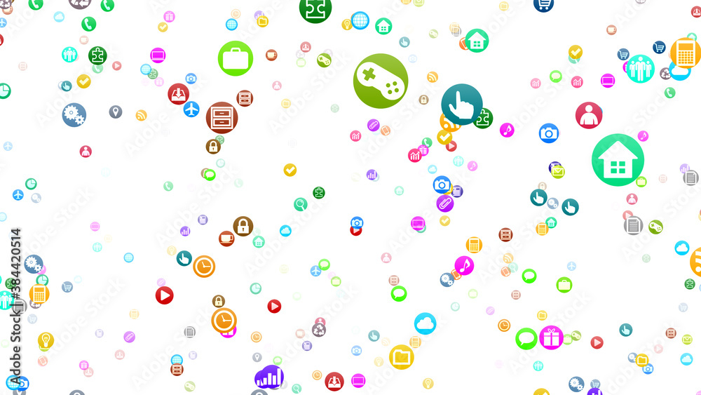 Technology Icon Network Symbol Digital devices on the Internet 3D illustration Technology Icon Network Symbol Digital devices on the Internet 3D illustration