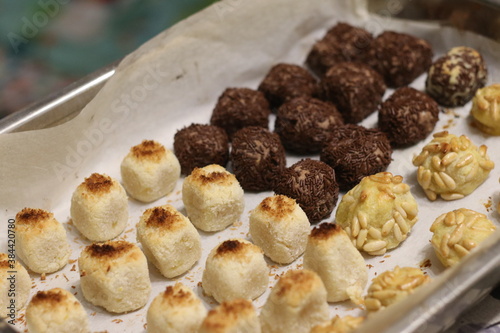 Los panellets son unos dulces típicos de Catalunya para Todos los Santos photo