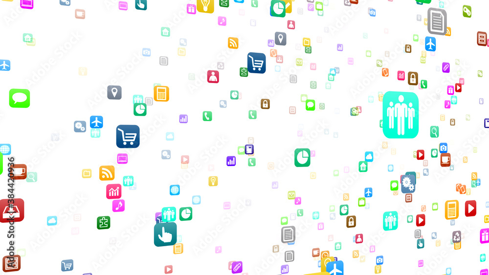 Technology Icon Network Symbol Digital devices on the Internet 3D illustration Technology Icon Network Symbol Digital devices on the Internet 3D illustration