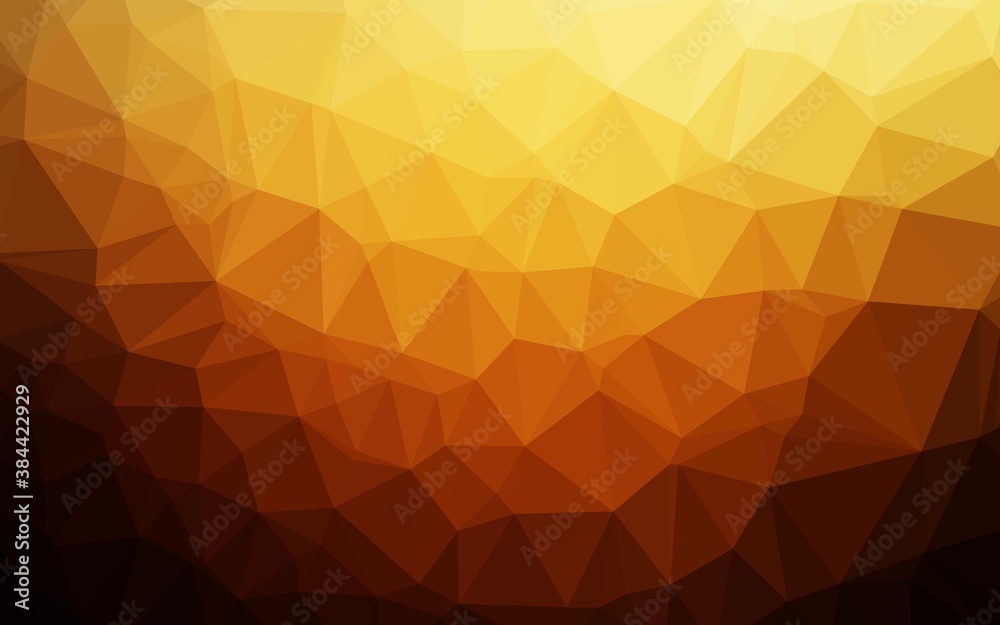 Obraz premium Dark Orange vector polygon abstract background.