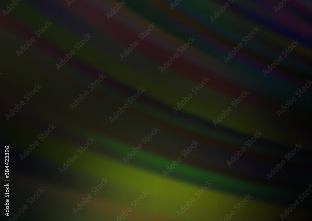 Dark Green vector background with straight lines.