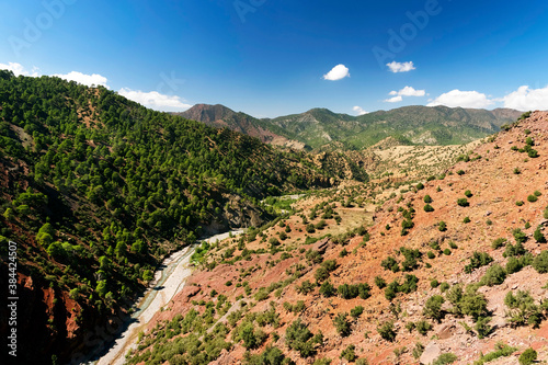 Alpine landscape of Atlas Mountains, South Morocco, Africa photo