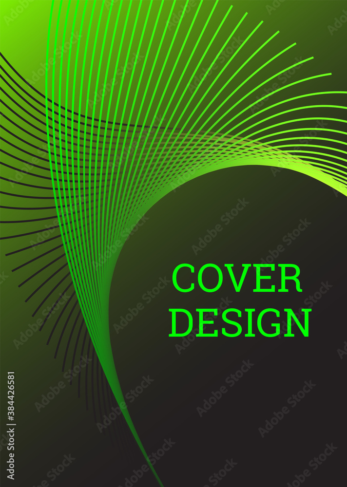 Cover design. Design template. Creative backgrounds with abstract gradient wave lines for creating trendy banner, poster