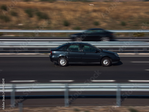 samochód ruch autostrada panning auto © Piotr