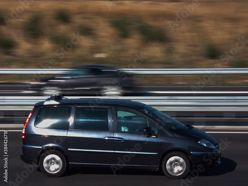samochód ruch autostrada panning auto © Piotr