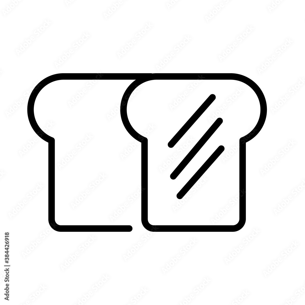bread sliced pastry bakery line style icon bread sliced pastry bakery line style icon