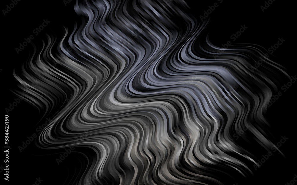 Dark Black vector backdrop with bent lines.