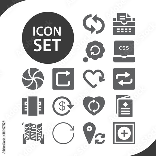 Simple set of manila related filled icons.