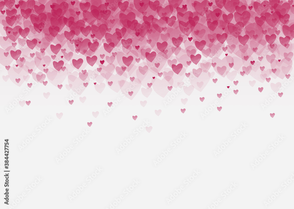A background image of a red heart pattern that falls randomly.