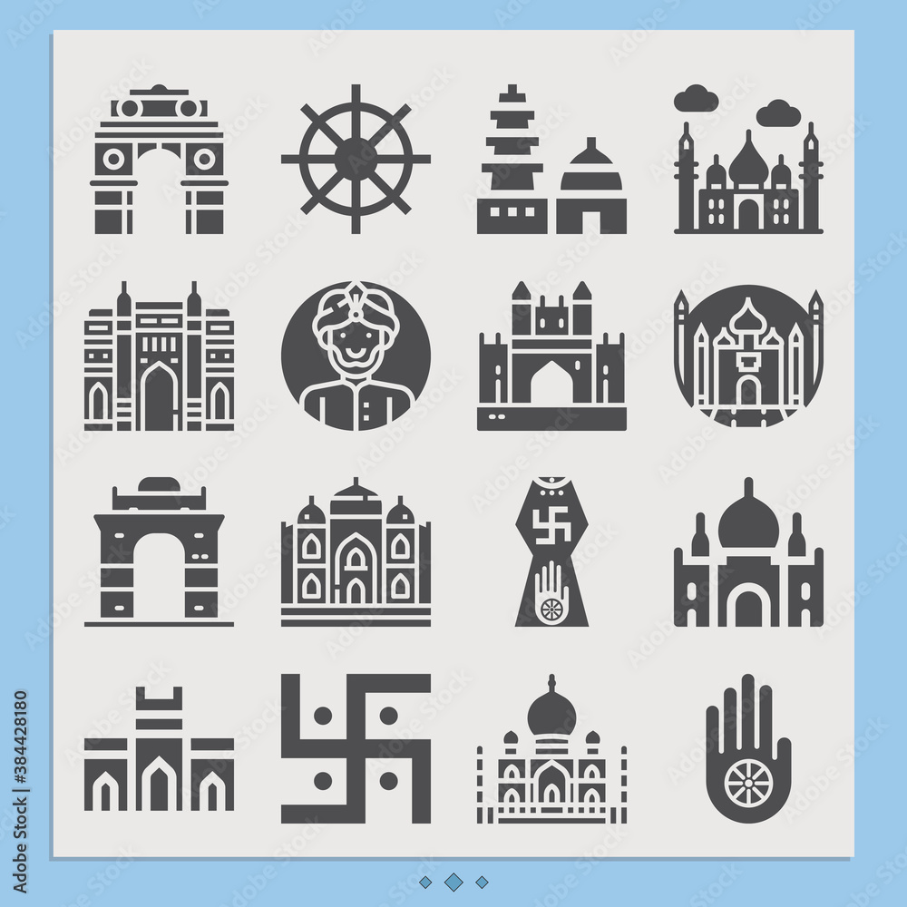 Simple set of shri related filled icons.