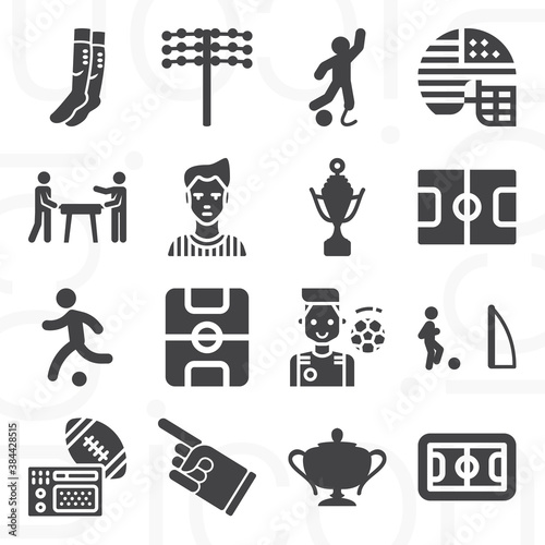 16 pack of fair catch  filled web icons set
