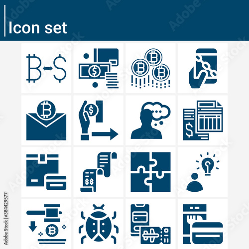 Simple set of solving related filled icons.