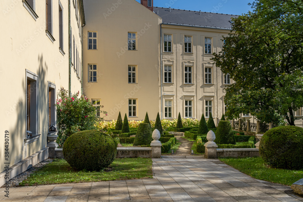 Gardens on the town walls in Olomouc, Czech Republic