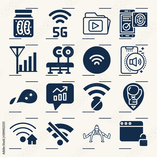 Simple set of bits related filled icons.