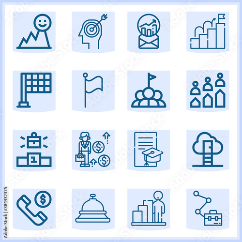Business life  related simple set. 16  lineal