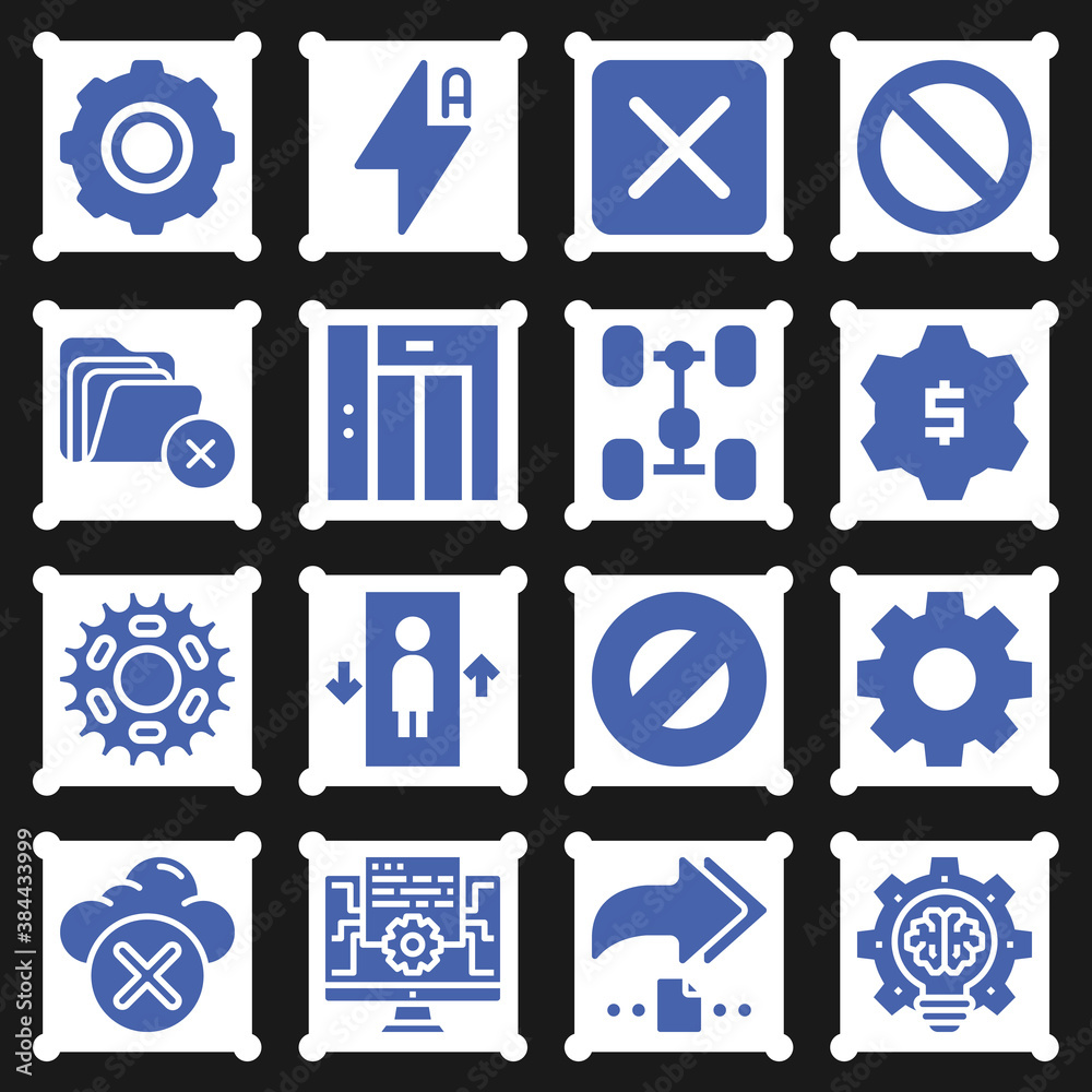 16 pack of reverse filled web icons set 16 pack of reverse filled web icons set