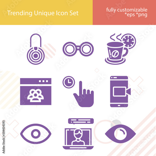 Simple set of expect related filled icons.