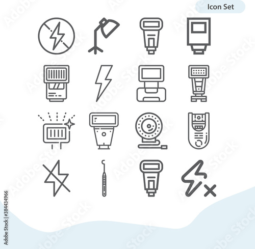 Simple set of floods related lineal icons.
