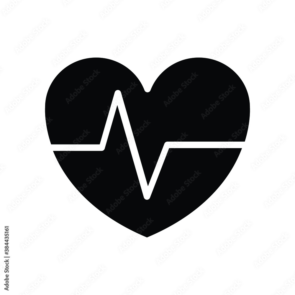 Heartbeat symbol simple glyph icon Heartbeat symbol simple glyph icon