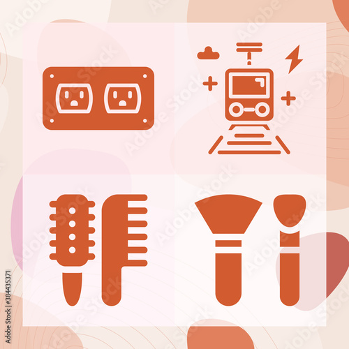 Simple set of traction related filled icons