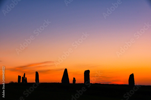Summer solstice at the Ring of Brodgar. Orkney.