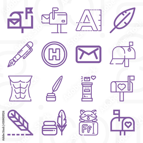 16 pack of settlements  lineal web icons set