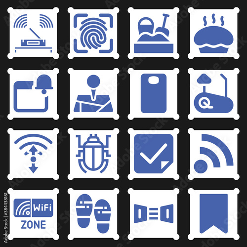 16 pack of noise  filled web icons set