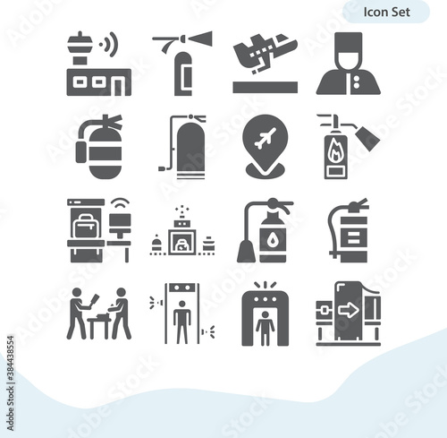 Simple set of repair shed related filled icons.