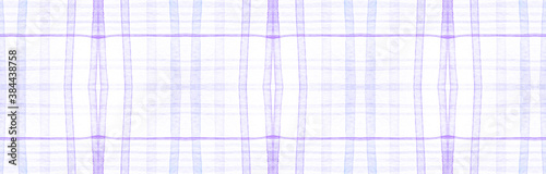 Purple Flannel Checks. Watercolor Plaid Texture. 
