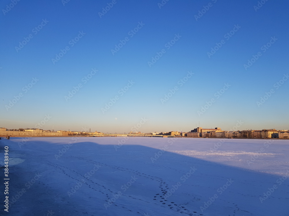winter landscape in the country winter, schnee, landschaft, himmel, abendrot, erkältung, natur, beach, eis, sonne, weiß, blau, meer, jahreszeit, sonnenaufgang, road, frost, wasser, gefroren, see, clou