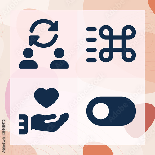 Simple set of allegiance related filled icons