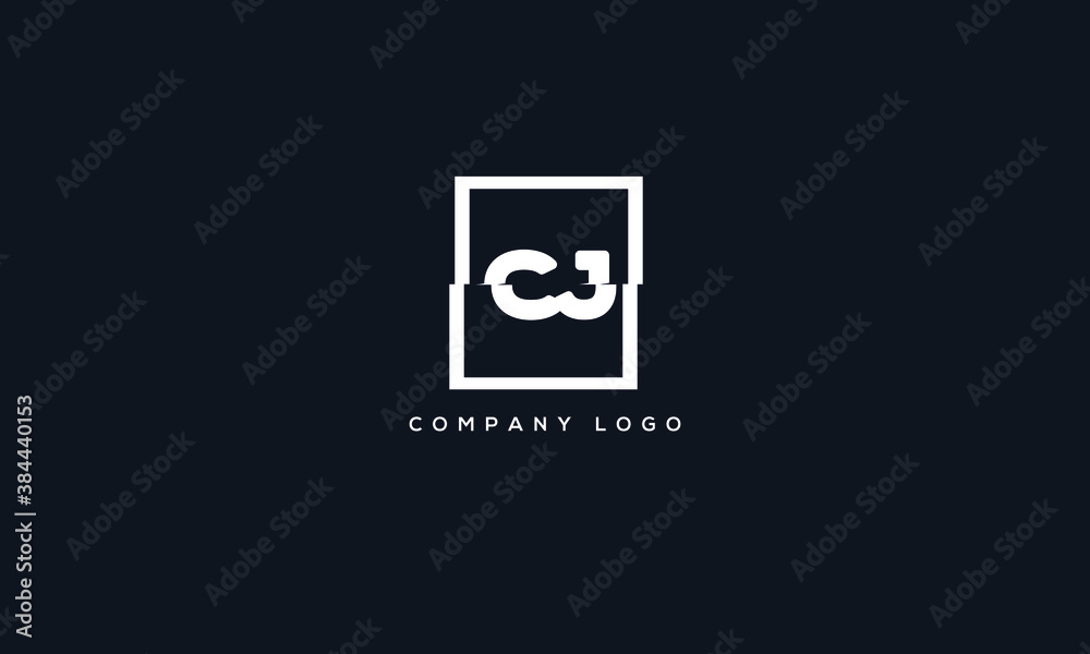 Alphabet letter icon logo CJ Stock Vector | Adobe Stock