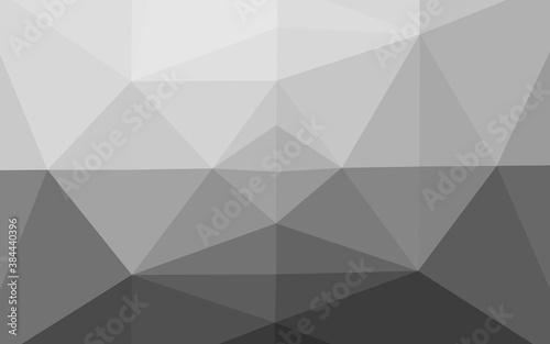 Light Silver, Gray vector abstract polygonal cover.