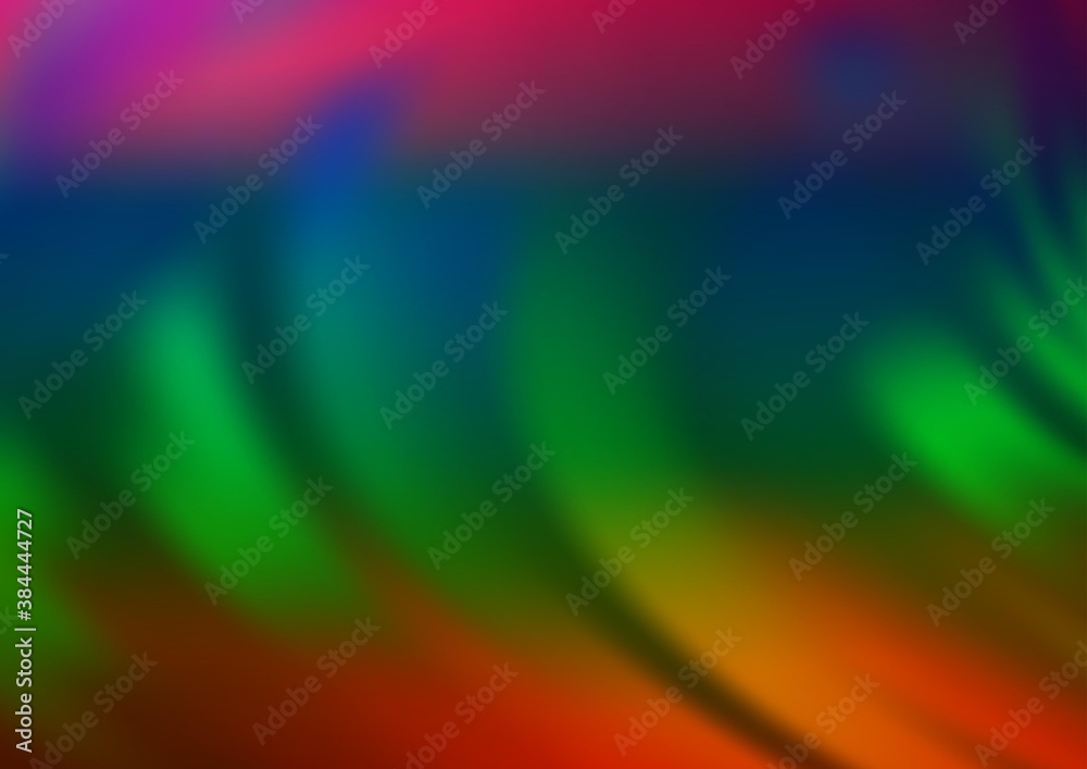 Obraz premium Dark Multicolor, Rainbow vector bokeh template.