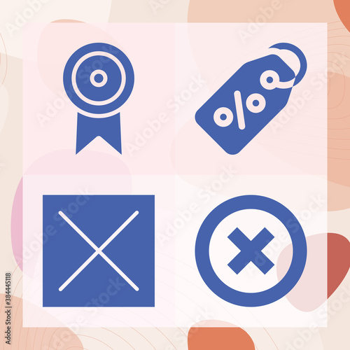 Simple set of declare related filled icons