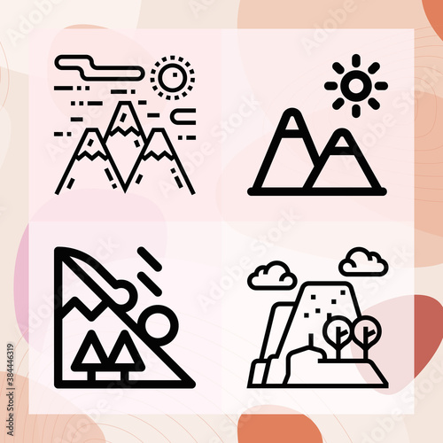 Simple set of ben related lineal icons