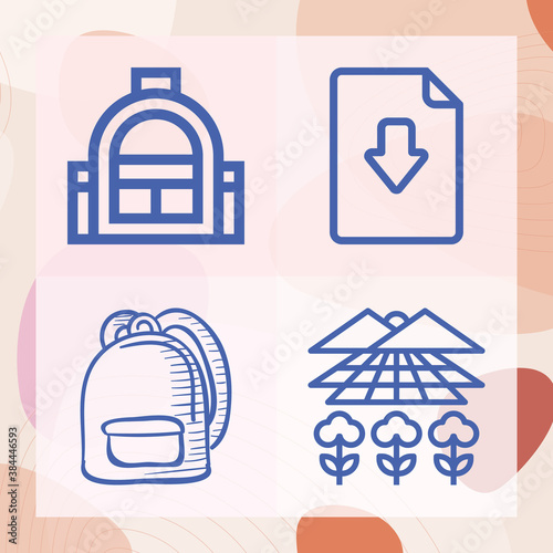 Simple set of sustain related lineal icons
