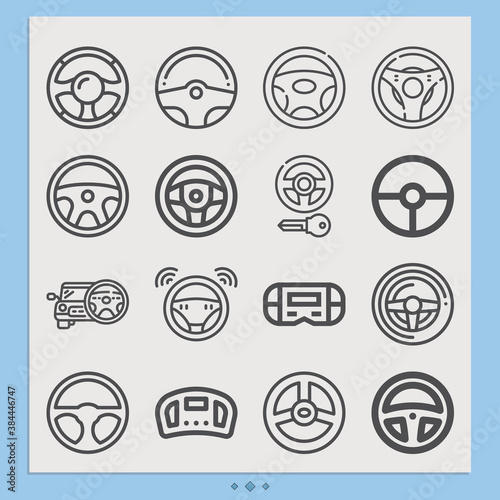 Simple set of celestial guidance related lineal icons.