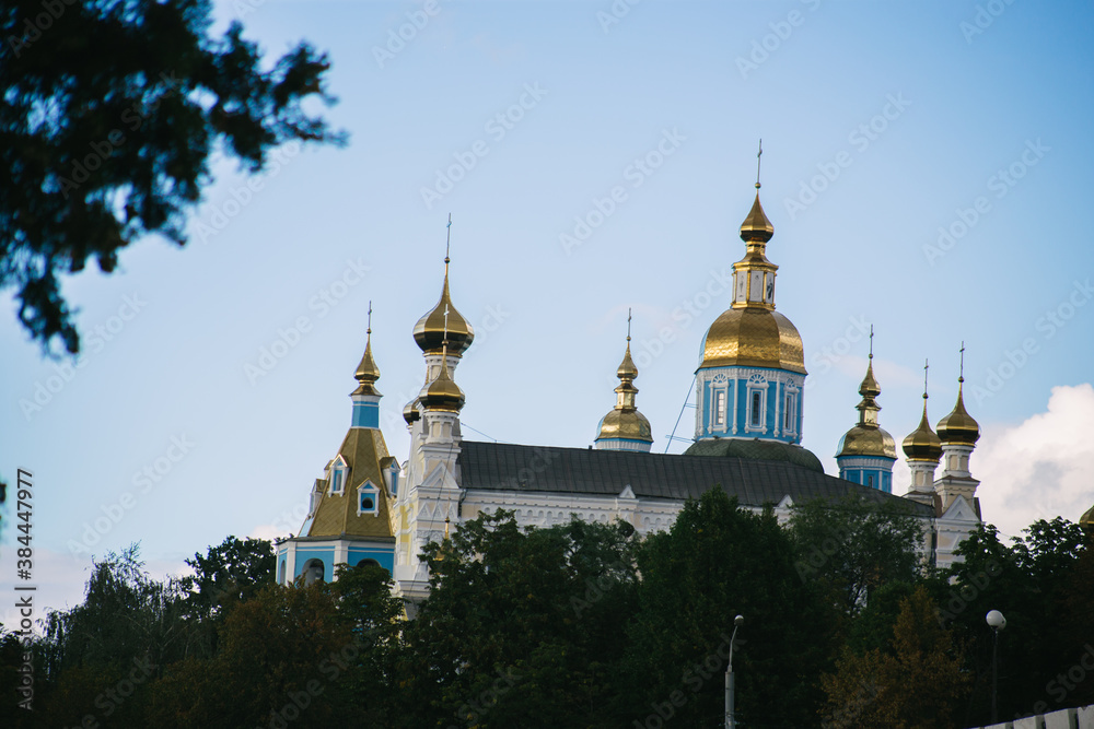 Dormition Cathedral in the center of Kharkiv