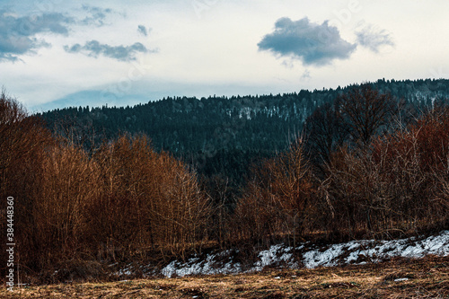 Scenic autumn winter mountain landscape