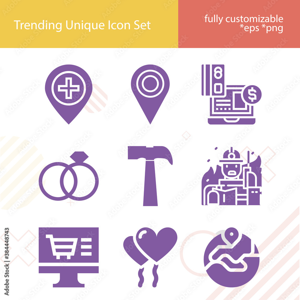Simple set of jewelry related filled icons. Simple set of jewelry related filled icons.