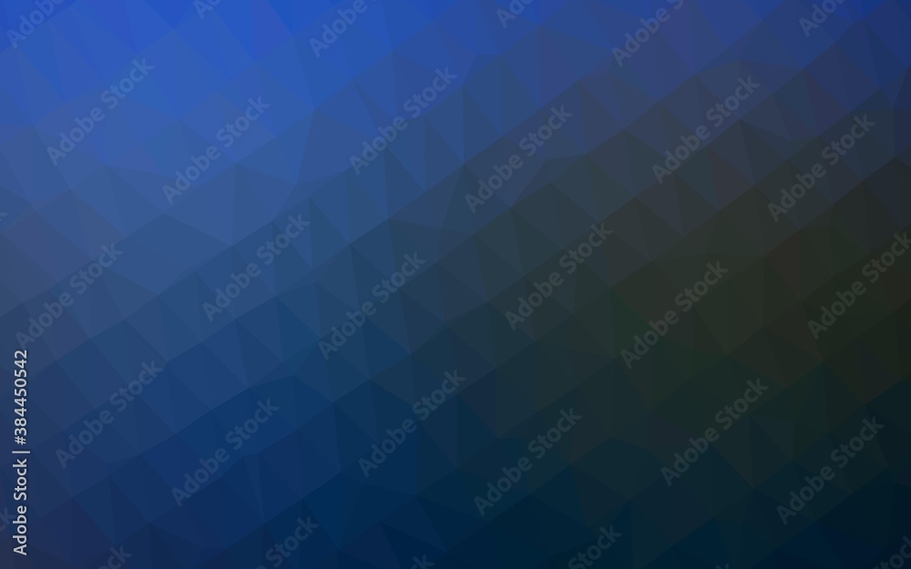 Dark BLUE vector shining triangular pattern. Dark BLUE vector shining triangular pattern.